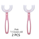 2 escovas infantil 360 graus infantil 2 a 6 anos e 6 a12 anos (kit 2 peças)